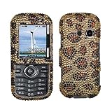 Gold Black Leopard Full Diamond Bling Snap on Design Hard Case Faceplate fo ....