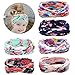 Baby Girl Multicolor Hair Hoops Headbands,Solid Bunny Ears,Bow Headbands(6 PACK)