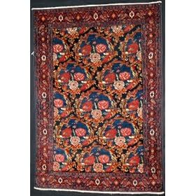 ANTIQUE PERSIAN SENNEH RUG 'GOL FARANG' DESIGN, C1900, Size: 6ft 7in x 4ft 8in, Excellent condition