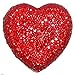 Glittery Heart Ring! , in Red with Silver Tone Finish
