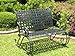 International Caravan Iron Scroll Double Rocker - Antique Black - 3474-ep
