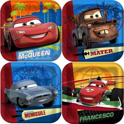 Disney Cars 2 Party Plates 8ct