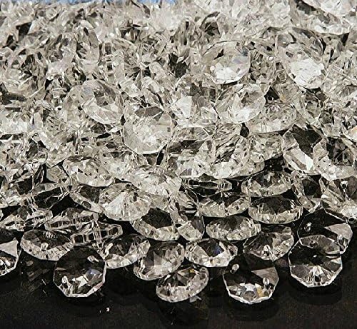 Hai Lighting Lot of 50pcs 14mm Clear K9 Crystal Octagonal Beads for Chandelier Part, Decorative Curtain. Shopping polite (now in my store shopping 1/ more, random will get a beautiful gift worth 5-20USD ) (Clear Transparent)