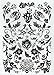 280 Temporary Tattoos - Butterfly & Henna Design - Style 1