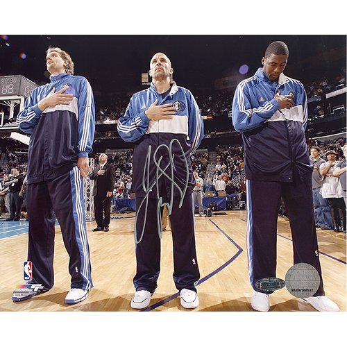 Steiner Sports NBA Jason Kidd First Game Back with Mavericks National Anthem Autographed 8-by-10-Inch Photograph