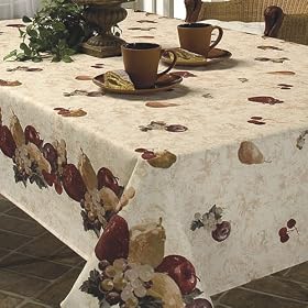 Benson Mills Arabella Printed Fabric Tablecloth, 70-Inch RoundArabella Printed Tablecloth
