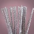 Silver Chenille Metallic Pipe Cleaner, 12"