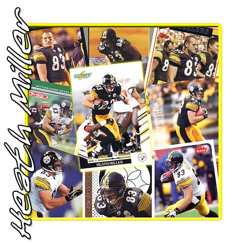 Burbank Sportscards Pittsburgh Steelers Heath Miller Card Set