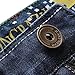 Mens Torn Patched Holey Washed Words Washed Straight Leg Casual Denim Jeans