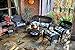 Tortuga Portside 6 Piece Wicker Outdoor Seating Set, Dark Roast Wicker, Vivienne Putty Fabric