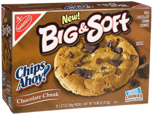 Chips Ahoy! Big & Soft Chocolate Chunk Cookies, 8-Count Boxes (Pack of 12) by Chips Ahoy!