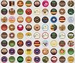 The Coffee Mix's Fabulous 35 K-cup Sampler Pack, You Are Guaranteed 35 Different K-cup Flavors, Flavored Coffees, Extra Bolds, Teas, Hot Cocoas, Apple Ciders, Iced Coffees, Iced Teas, Decafs Etc...
