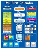 My First Magnetic Calendar - BLUE (also available in PINK). Rigid board 40 x 32cm with hanging loop