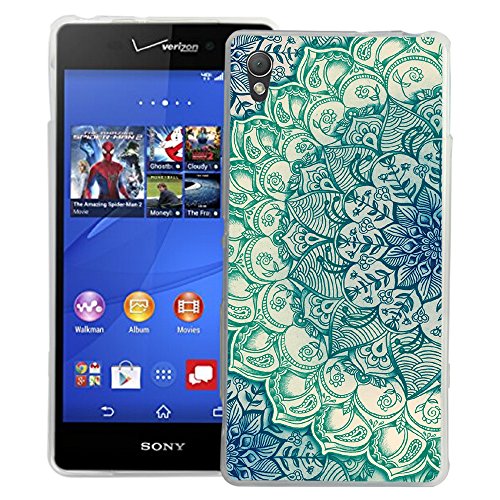 Xperia Z3V Case, Sony Xperia Z3V Case, Harryshell(TM)Mandal Flower Floral Slim Tpu Gel Flexible Silicone Soft Case Cover Skin Protective for Sony Xperia Z3V