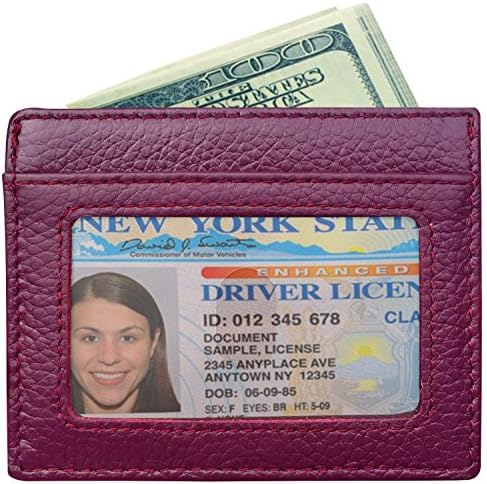 RFID Wallet Mens Leather RFID Blocking Front Pocket Wallet Slim Card Holder Case