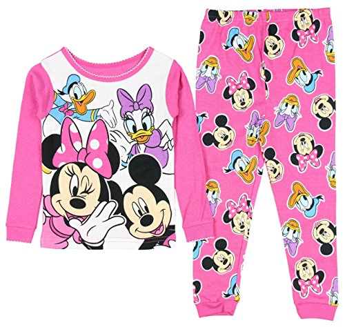 Disney Mickey Minnie Mouse Little Girls Toddler Pajama Set Donald Duck