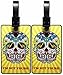 Oliveland Colorful Series Set of 2 Luggage Tags I'm Not Yours Skull yellow ¡­