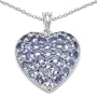 6.10 Carat Genuine Tanzanite .925 Silver Pendant