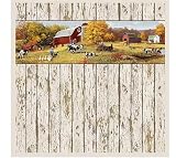 Down On The Farm Collection Fabric Shower Curtain