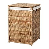 Rattan Laundry basket with Hard Wearing Cloth Lining 96 Litre Volume