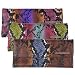 Kenneth Cole Reaction Womens Multi-color Python Print Clutch Wallet