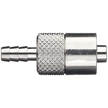 Luer Connector - Stainless Steel 316 Male Luer Lock, For 1/8" Tube, Barb O.D. 0.145"