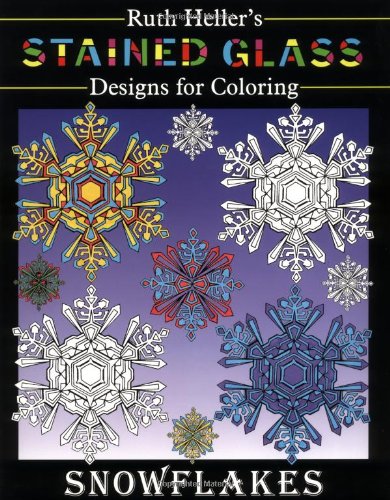 Stained Glass Designs for Coloring Snowflakes