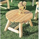 Rustic Natural Cedar Furniture Round Rustic Outdoor Coffee Table