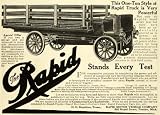 1908 Ad Antique One Ton Rapid Truck Delivery Hauling Pontiac Mich. Ralph Temple - Original Print Ad