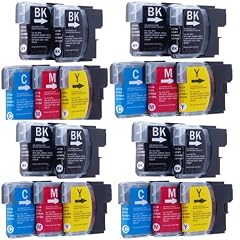 20 XXL Tintenpatronen f�r Brother LC 1100 LC 980 LC1100 LC980 8xbk je 23ml, 4x c,4x y, 4x m je 14ml