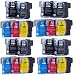 20 XXL Tintenpatronen f�r Brother LC 1100 LC 980 LC1100 LC980 8xbk je 23ml, 4x c,4x y, 4x m je 14ml