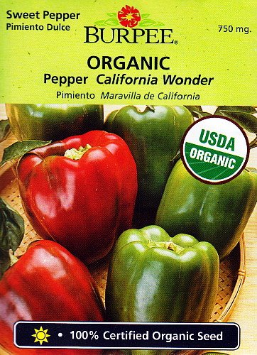Burpee Organic California Wonder Pepper Seeds - 750 mg