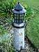 3 Foot Tall Lighthouse Solar Light 36 Inch House Gray