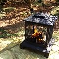 Steel Pagoda Fireplace - Maroon (24")