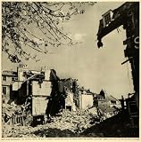 1942 Print England Bath German Bomb Bath's Queen's Square Francis Hotel Ruins - Original Halftone Print