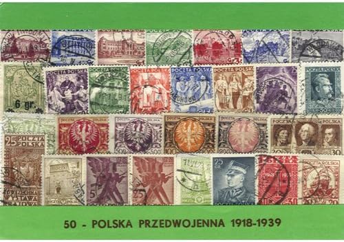 Polish Collectible Postmarked Stamp Sets - 50 from 1918-1939