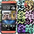HR Wireless HTC Desire 610 Rubberized Design Cover - Retail Packaging - Colorful Leopard