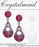 Crystalmaid Large Round Pink Crystal Earrings