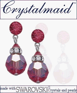 Crystalmaid Large Round Pink Crystal Earrings