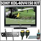 Sony Bravia V-Series KDL-40V4150 40-inch 1080p LCD HDTV + Accessory Bundle w/ 3 Year Extended Warran
