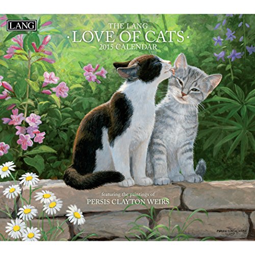 Lang January to December, 13.375 x 24 Inches, Perfect Timing Love of Cats 2015 Wall Calendar by Persis Clayton Weir (1001824)