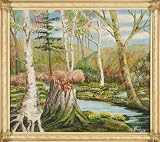 Forest Landscape - Oil on Panel - H. Pring - 23x25
