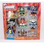 Tech Deck Dude Evolution 6 Figures + 3 Foil Packs of Trading Cards Random Figures