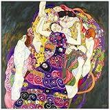 Virgins by Gustav Klimt-Framed 35x35 Canvas Art