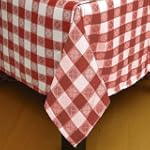 Tavern Check Vinyl Tablecloth Restaurant Quality, 52X108 Oblong (Rectangle), Green