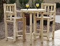 Cedar Log Barstool with Back