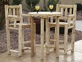 Review RUSTIC NATURAL CEDAR  / Cedar Log Barstool with Back