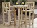 Cedar Log Barstool with Back