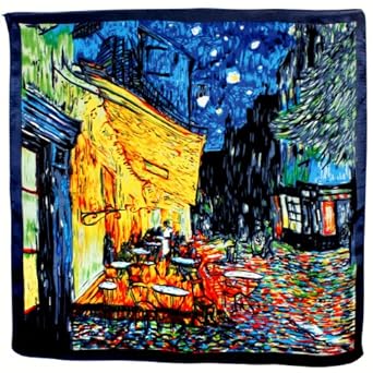 100% Satin Charmeuse Silk-van Gogh's 