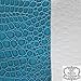 Vinyl Crocodile Turquoise Fake Leather 54 Inch Wide Fabric by The Yard (F.E.